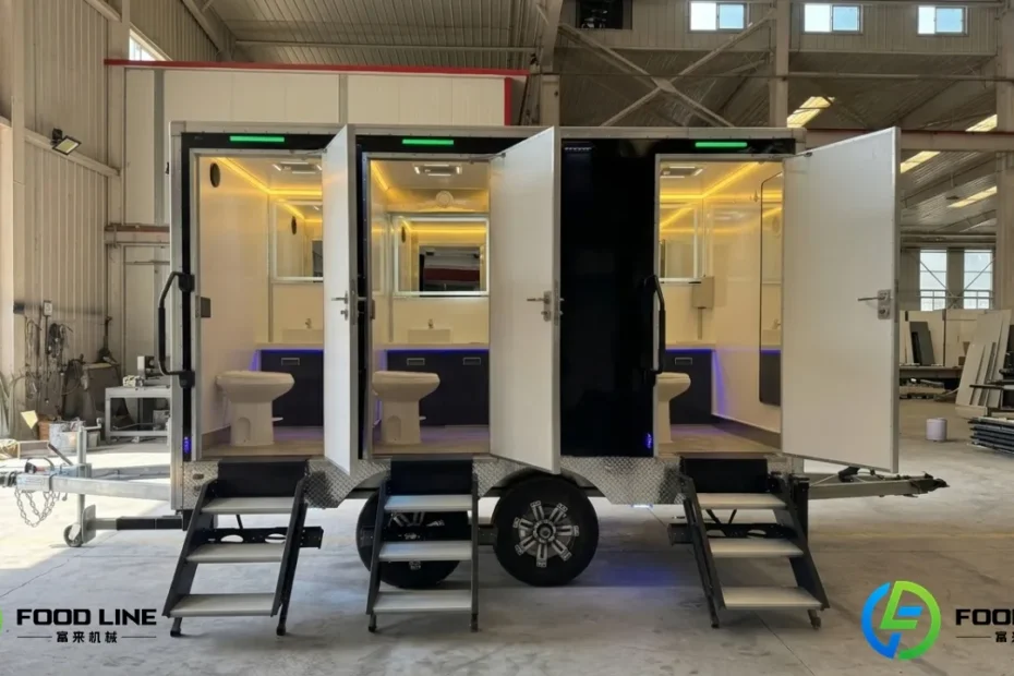 luxury 3 station restroom trailer for sale