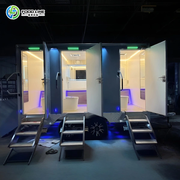luxury 3 station restroom trailer