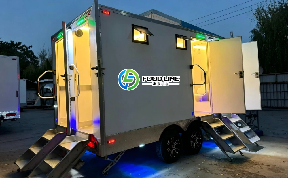 luxury 4 station restroom trailer