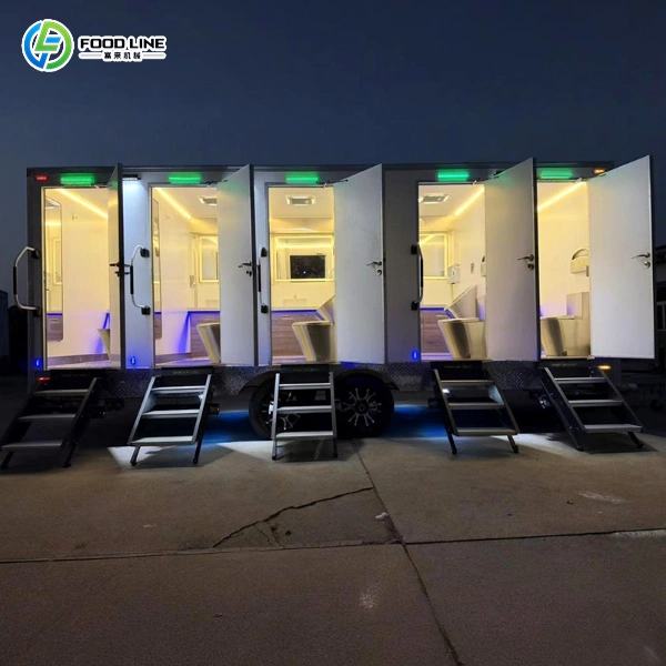 luxury 5 station restroom trailer