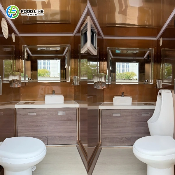 luxury restroom on the trailer