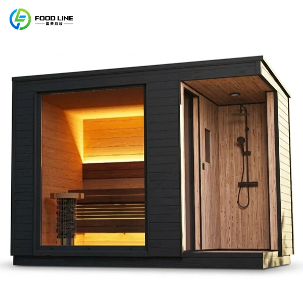 Modern Outdoor Sauna With Shower Room