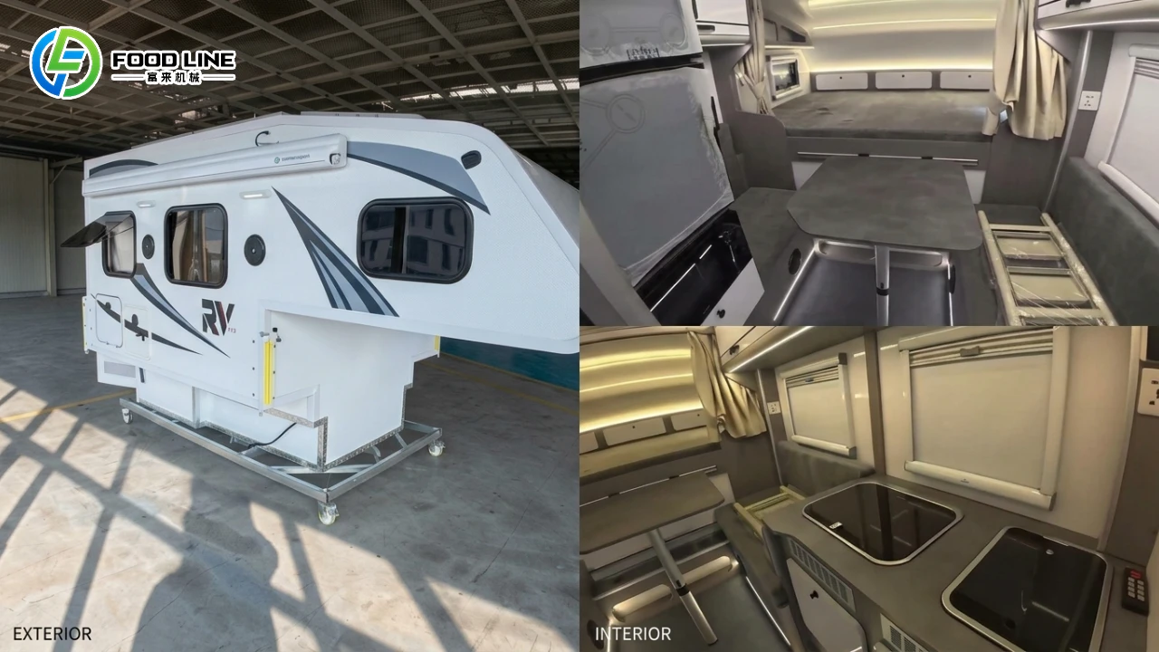 offroad hard sided truck camper exterior and interior