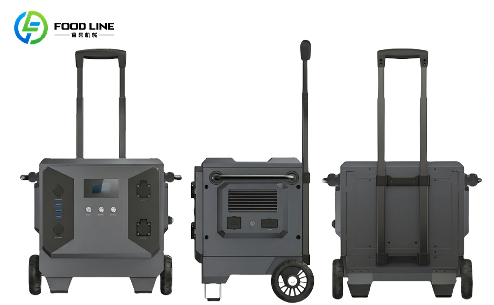 portable energy storage power supply with handle and wheels