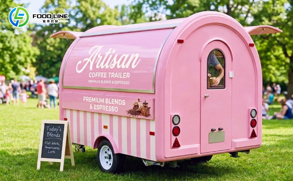 tiny concession trailer for outdoor coffee sales