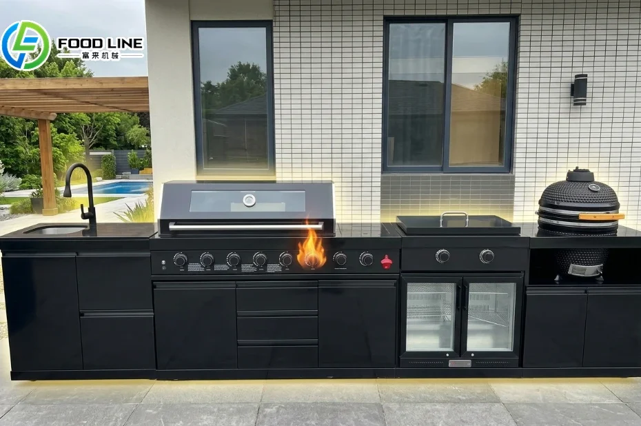 all in one modular outdoor kitchen BBQ island
