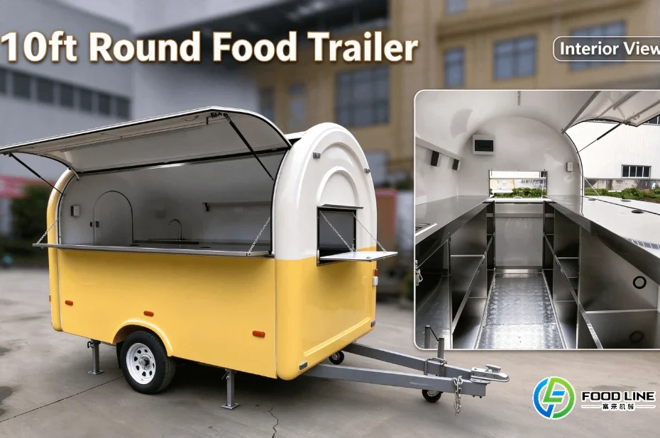 buy small round food trailer