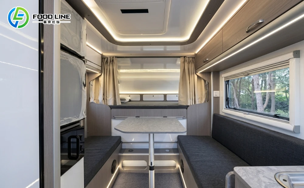 luxury truck camper interior setup