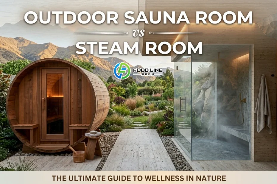 outdoor sauna room vs steam room