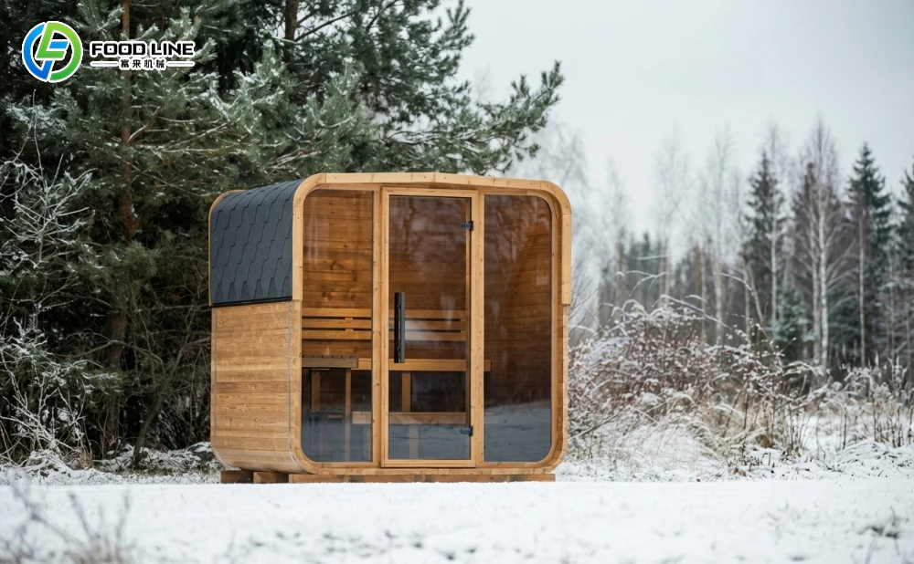 wooden sauna cabin