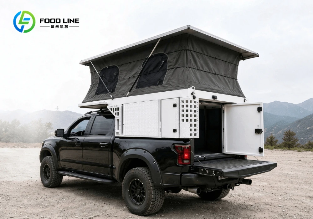 slide in pop up truck camper with expandable roof