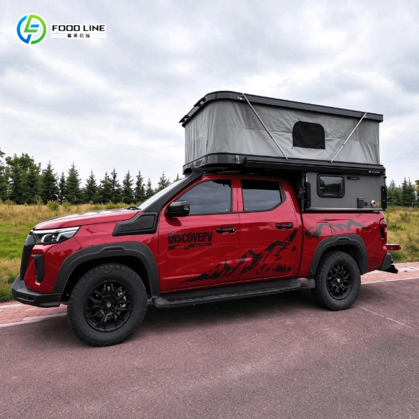 pickup truck camper camping setup